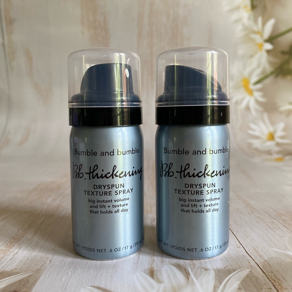 2x Bumble and Bumble Thickening Dryspun Texture Spray Light 0.68oz/25ml TRAVEL